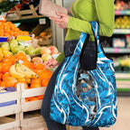 Adelaide Strikers Grocery Bag Flaming Lightning Storm Geometric Sports Mascot Art