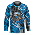 Adelaide Strikers Hockey Jersey Flaming Lightning Storm Geometric Sports Mascot Art