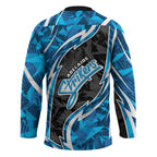 Adelaide Strikers Hockey Jersey Flaming Lightning Storm Geometric Sports Mascot Art