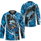 Adelaide Strikers Hockey Jersey Flaming Lightning Storm Geometric Sports Mascot Art