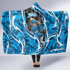 Adelaide Strikers Hooded Blanket Flaming Lightning Storm Geometric Sports Mascot Art