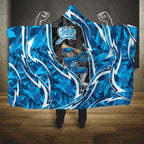 Adelaide Strikers Hooded Blanket Flaming Lightning Storm Geometric Sports Mascot Art