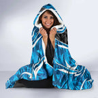 Adelaide Strikers Hooded Blanket Flaming Lightning Storm Geometric Sports Mascot Art