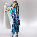 Adelaide Strikers Hooded Blanket Flaming Lightning Storm Geometric Sports Mascot Art