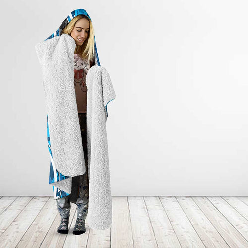 Adelaide Strikers Hooded Blanket Flaming Lightning Storm Geometric Sports Mascot Art