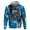 Adelaide Strikers Hoodie Flaming Lightning Storm Geometric Sports Mascot Art