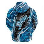 Adelaide Strikers Hoodie Flaming Lightning Storm Geometric Sports Mascot Art