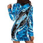 Adelaide Strikers Hoodie Dress Flaming Lightning Storm Geometric Sports Mascot Art