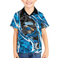 Adelaide Strikers Kid Hawaiian Shirt Flaming Lightning Storm Geometric Sports Mascot Art