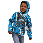 Adelaide Strikers Kid Hoodie Flaming Lightning Storm Geometric Sports Mascot Art