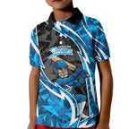 Adelaide Strikers Kid Polo Shirt Flaming Lightning Storm Geometric Sports Mascot Art