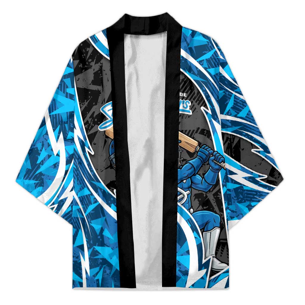 Adelaide Strikers Kimono Flaming Lightning Storm Geometric Sports Mascot Art