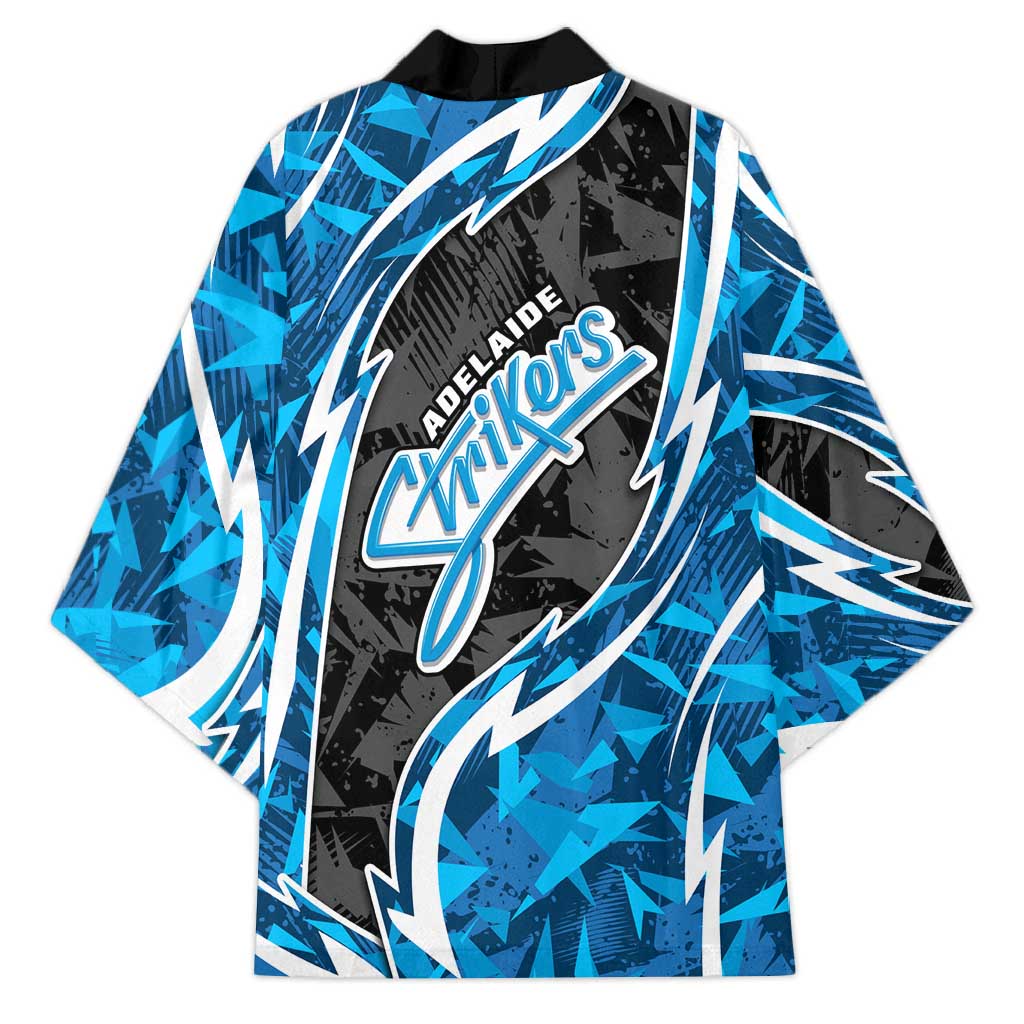 Adelaide Strikers Kimono Flaming Lightning Storm Geometric Sports Mascot Art