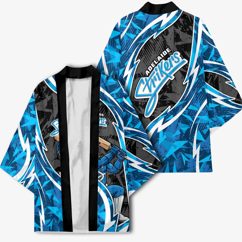 Adelaide Strikers Kimono Flaming Lightning Storm Geometric Sports Mascot Art