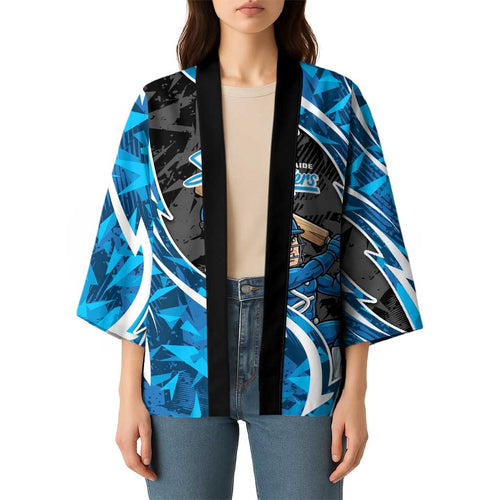 Adelaide Strikers Kimono Flaming Lightning Storm Geometric Sports Mascot Art
