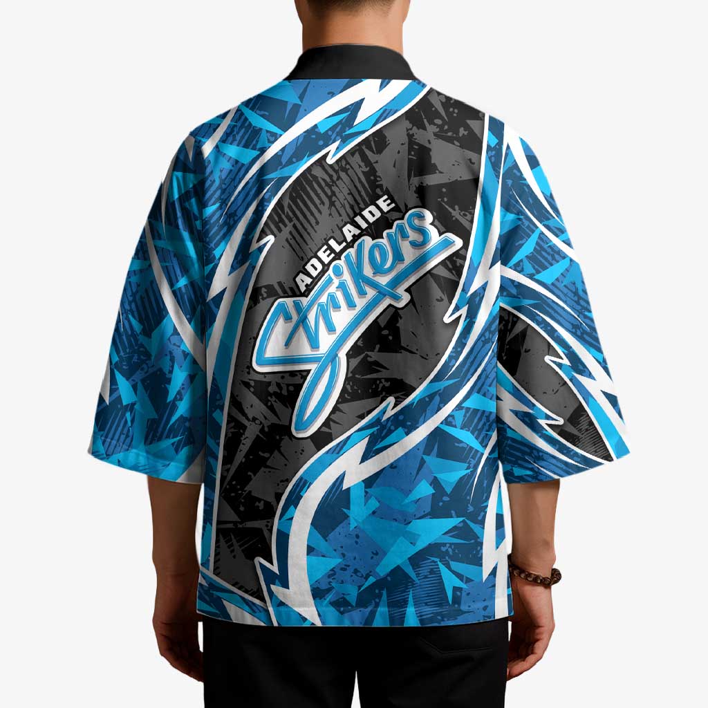 Adelaide Strikers Kimono Flaming Lightning Storm Geometric Sports Mascot Art