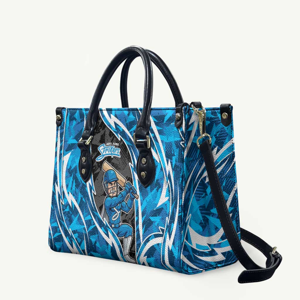 Adelaide Strikers Leather Bag Flaming Lightning Storm Geometric Sports Mascot Art