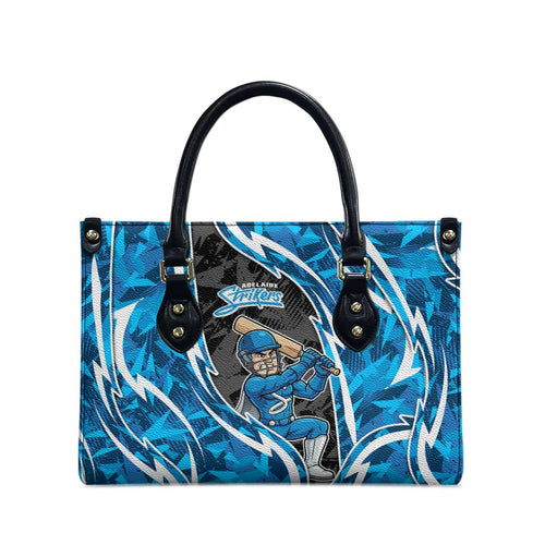 Adelaide Strikers Leather Bag Flaming Lightning Storm Geometric Sports Mascot Art
