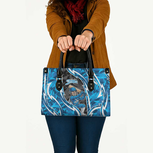 Adelaide Strikers Leather Bag Flaming Lightning Storm Geometric Sports Mascot Art