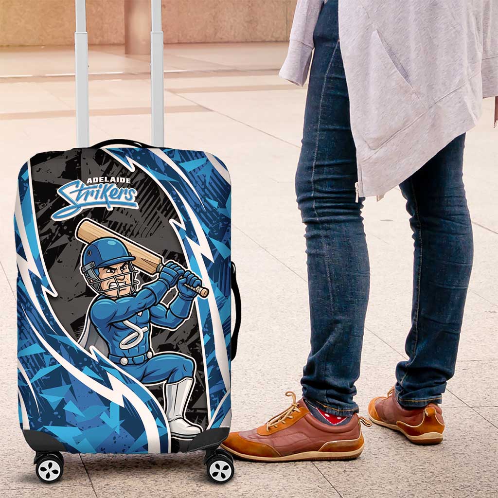 Adelaide Strikers Luggage Cover Flaming Lightning Storm Geometric Sports Mascot Art