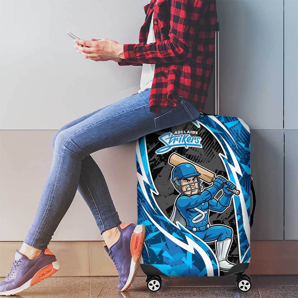 Adelaide Strikers Luggage Cover Flaming Lightning Storm Geometric Sports Mascot Art