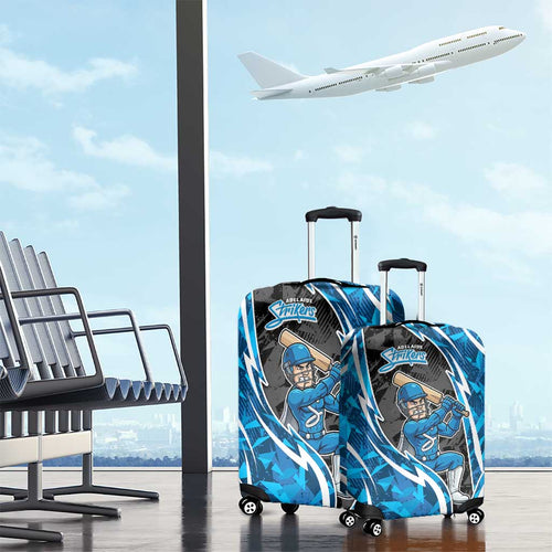 Adelaide Strikers Luggage Cover Flaming Lightning Storm Geometric Sports Mascot Art