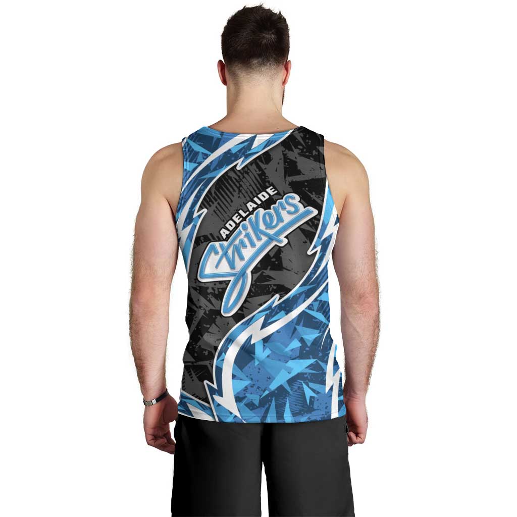 Adelaide Strikers Men Tank Top Flaming Lightning Storm Geometric Sports Mascot Art