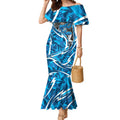 Adelaide Strikers Mermaid Dress Flaming Lightning Storm Geometric Sports Mascot Art