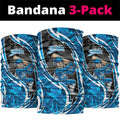 Adelaide Strikers Neck Gaiter Flaming Lightning Storm Geometric Sports Mascot Art