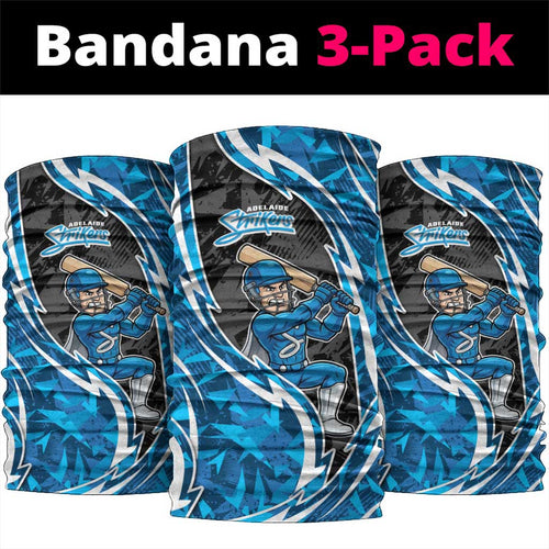 Adelaide Strikers Neck Gaiter Flaming Lightning Storm Geometric Sports Mascot Art