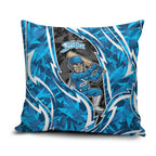 Adelaide Strikers Pillow Cover Flaming Lightning Storm Geometric Sports Mascot Art