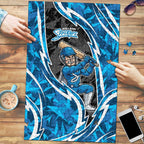 Adelaide Strikers Puzzle Flaming Lightning Storm Geometric Sports Mascot Art