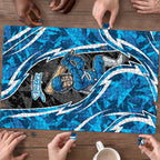 Adelaide Strikers Puzzle Flaming Lightning Storm Geometric Sports Mascot Art