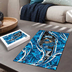 Adelaide Strikers Puzzle Flaming Lightning Storm Geometric Sports Mascot Art