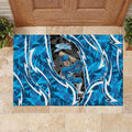 Adelaide Strikers Rubber Doormat Flaming Lightning Storm Geometric Sports Mascot Art