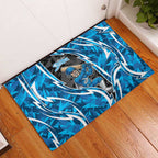 Adelaide Strikers Rubber Doormat Flaming Lightning Storm Geometric Sports Mascot Art