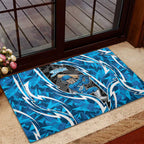Adelaide Strikers Rubber Doormat Flaming Lightning Storm Geometric Sports Mascot Art