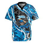 Adelaide Strikers Rugby Jersey Flaming Lightning Storm Geometric Sports Mascot Art