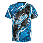 Adelaide Strikers Rugby Jersey Flaming Lightning Storm Geometric Sports Mascot Art