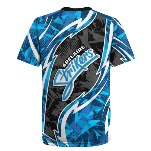 Adelaide Strikers Rugby Jersey Flaming Lightning Storm Geometric Sports Mascot Art