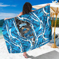 Adelaide Strikers Sarong Flaming Lightning Storm Geometric Sports Mascot Art