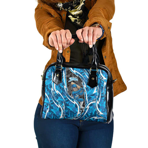 Adelaide Strikers Shoulder Handbag Flaming Lightning Storm Geometric Sports Mascot Art