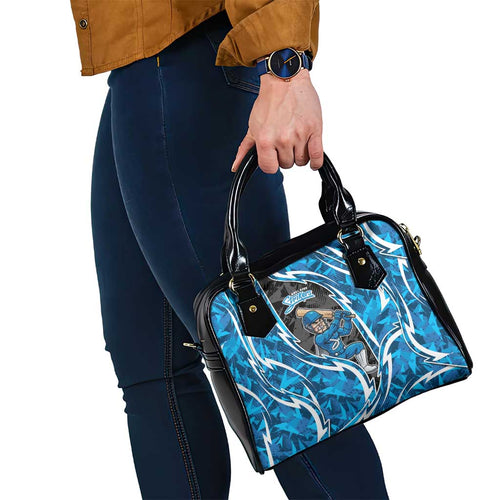 Adelaide Strikers Shoulder Handbag Flaming Lightning Storm Geometric Sports Mascot Art