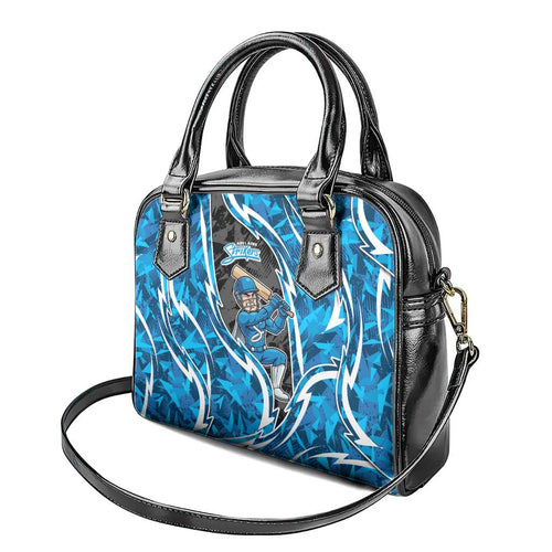 Adelaide Strikers Shoulder Handbag Flaming Lightning Storm Geometric Sports Mascot Art