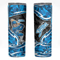 Adelaide Strikers Skinny Tumbler Flaming Lightning Storm Geometric Sports Mascot Art