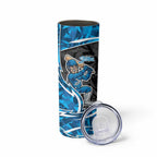 Adelaide Strikers Skinny Tumbler Flaming Lightning Storm Geometric Sports Mascot Art