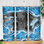 Adelaide Strikers Skinny Tumbler Flaming Lightning Storm Geometric Sports Mascot Art
