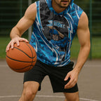 Adelaide Strikers Sleeveless Hoodie Flaming Lightning Storm Geometric Sports Mascot Art