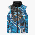Adelaide Strikers Sleeveless Puffer Jacket Flaming Lightning Storm Geometric Sports Mascot Art