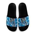 Adelaide Strikers Slide Sandals Flaming Lightning Storm Geometric Sports Mascot Art